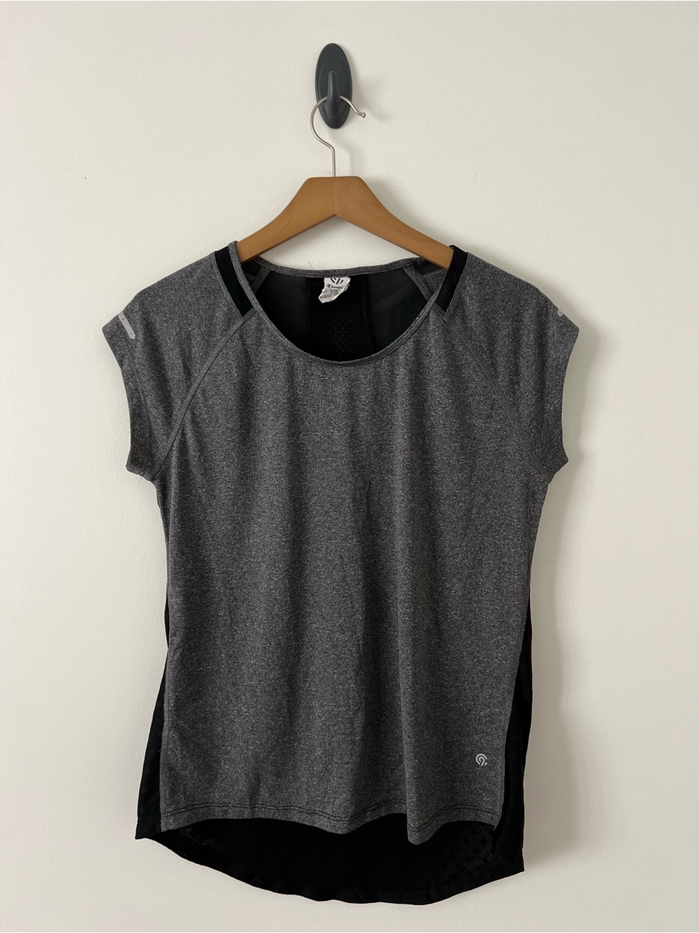 Champion Gray and Black Short Sleeve Performance Tee